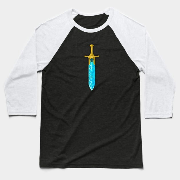 Minimalist Wizard Sword Baseball T-Shirt by AFASAS